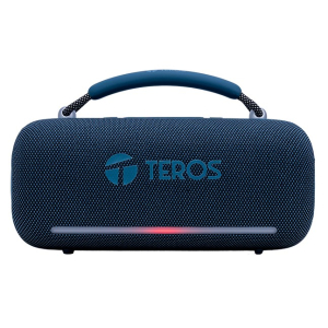 Parlante Inalambrico Teros Vibe, Bluetooth 5.3, 60W, 4000mAh, USB, Luces LED, Azul, VB-6049BL / Teros
