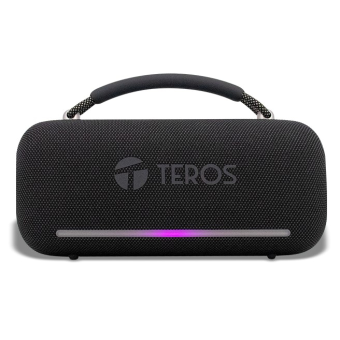 Parlante Inalambrico Teros Vibe, Bluetooth 5.3, 60W, 4000mAh, USB, Luces RGB, Negro, VB-6049BLK / Teros