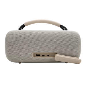 Parlante Inalambrico Teros Vibe, Bluetooth 5.3, 60W, 4000mAh, USB, Luces RGB, Blanco, VB-6049W / Teros