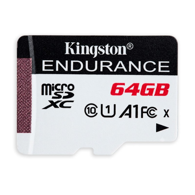 Tarjeta de Memoria Kingston High Endurance 64GB microSDXC, 95MB/s Lectura, 30MB/s Escritura, C10, A1, UHS-I / Kingston