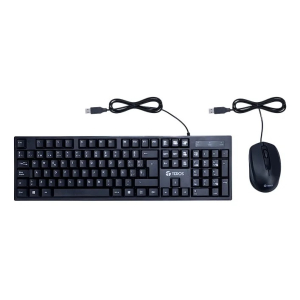 Kit Teclado y Mouse USB Teros TE-5015S, Black / Teros