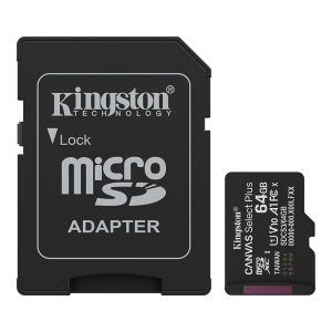 Tarjeta de Memoria Kingston MicroSD 64GB Canvas Select Plus, UHS-I, 100MB/s
