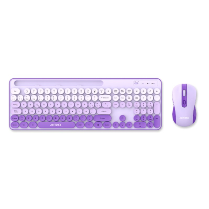 Kit Teclado y Mouse Inalambrico Antryx WS-970, Purple, ASC-WS970PE / Antryx