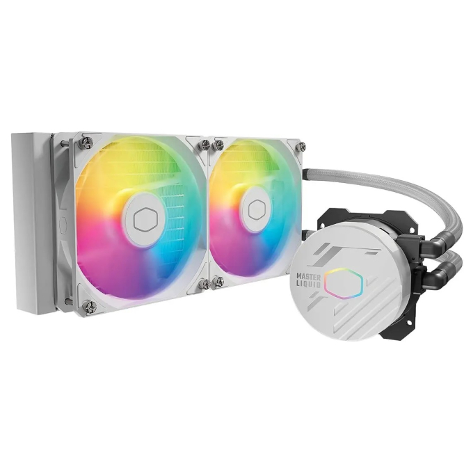 Sistema de Enfriamiento Liquido Cooler Master MasterLiquid 240L Core, Blanco, ARGB, MLW-D24M-A18PZ-RW / COOLER MASTER