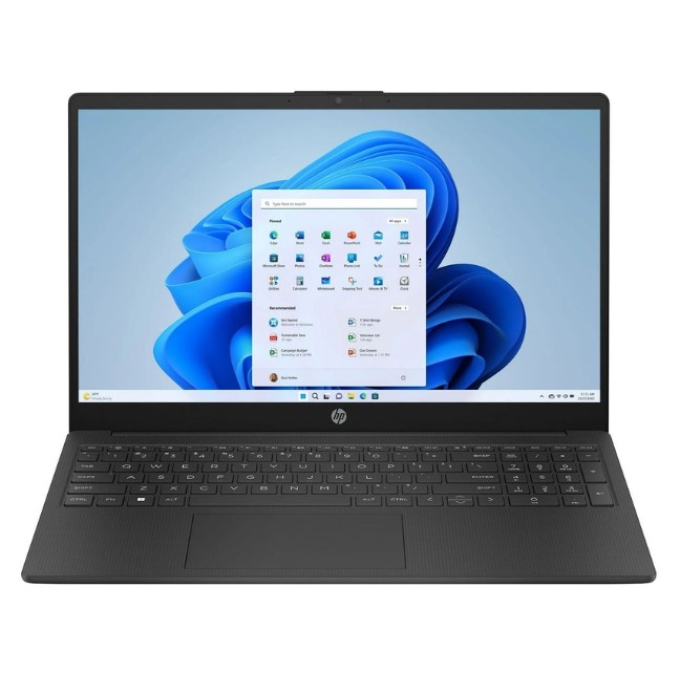 Laptop HP 15-FD0079, Intel Pentium N200, Memoria RAM 4Gb, Almacenamiento 128GB UFS, Pantalla 15.6pulgadas 1366x768, Win11, Negro Jet Black / HP