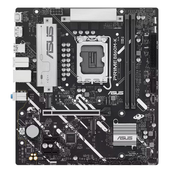 Placa Madre ASUS PRIME B860M-K, Intel B860, Socket LGA 1851, DDR5, Micro-ATX / Asus