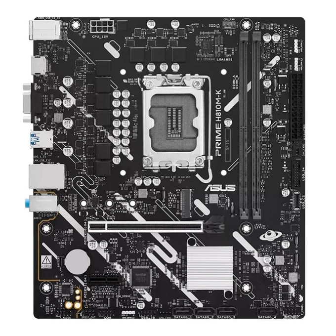 Placa Madre ASUS PRIME H810M-K, Intel H810, Socket LGA 1851, DDR5, PRIME H810M-K / Asus