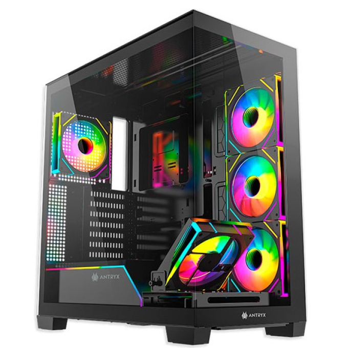 Case Antryx FX 850 Pro, Negro, Infinity ARGB, 5 Ventiladores, USB Tipo-C, AC-FX850BK / Antryx