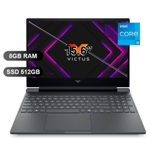 Laptop HP Victus 15-FA2035LA, Intel Core i5-13420H, Memoria RAM 8GB, Disco Solido 512GB SSD, RTX 3050, Pantalla 15.6 1920x1080 Full HD, D74JMLA