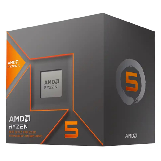 Procesador AMD Ryzen 5 8600G, 6 Nucleos, hasta 5.05GHz, AM5, 100-100001237BOX / AMD