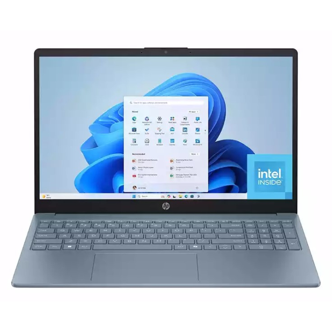 Laptop HP 15-FD0092WM, Intel Processor N250, Memoria RAM 4GB, Almacenamiento 128GB UFS, Pantalla 15.6pulgadas 1366x768 HD, Win11, Moonlight Blue / HP