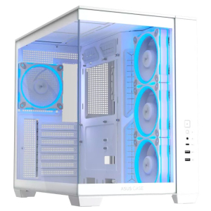 Case ASUS A32 PLUS, Formato ATX, Color Blanco, Iluminacion ARGB, Compatible con Motherboards Mini-ITX.