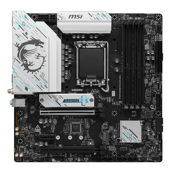 Placa Madre MSI B760M GAMING PLUS WIFI DDR4, Chipset Intel B760, Socket LGA 1700, Micro ATX, Wi-Fi / MSI
