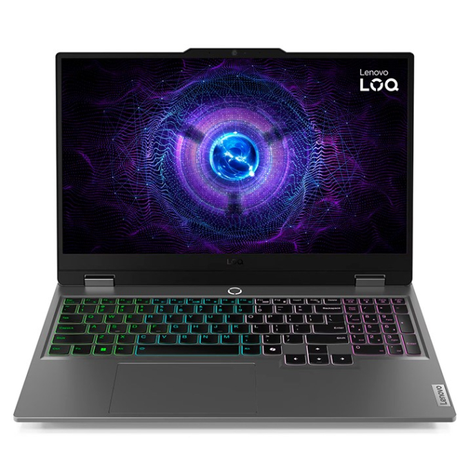 Laptop Lenovo LOQ 15IRX9, Intel Core i7-13650HX hasta 4.9GHz, 16GB RAM DDR5, Disco Solido 512GB SSD, RTX 3050 6GB, Pantalla 15.6pulgadas 1920x1080 FHD 144Hz IPS, Win11 / Lenovo
