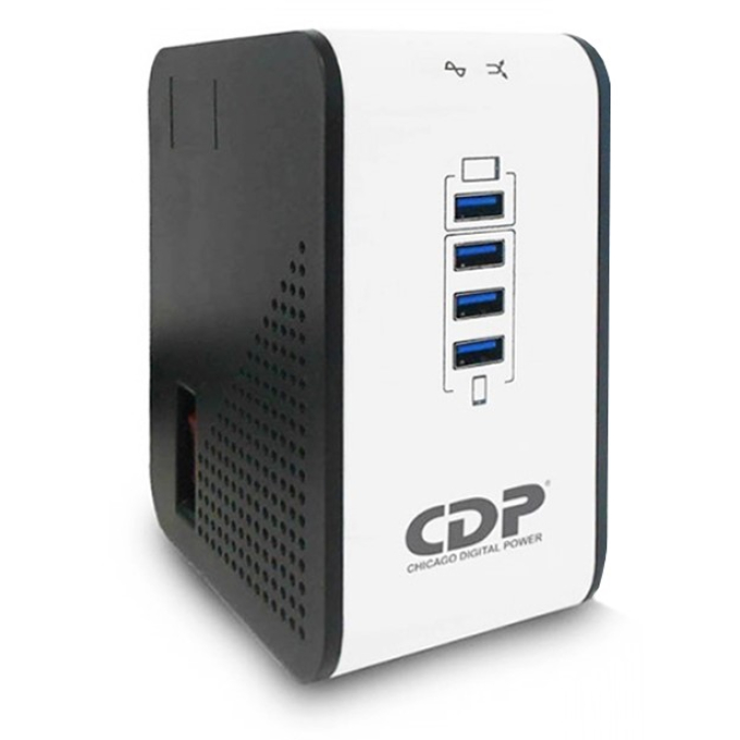Estabilizador de Voltaje CDP R2CU-AVR1008I, 1000VA/500W, 8 Salidas, 4 Puertos USB / CDP