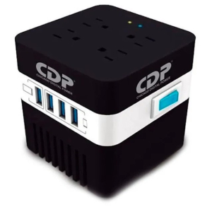 Estabilizador de Voltaje CDP RU-AVR604I, 600VA/300W, 4 Salidas, 4 Puertos USB.