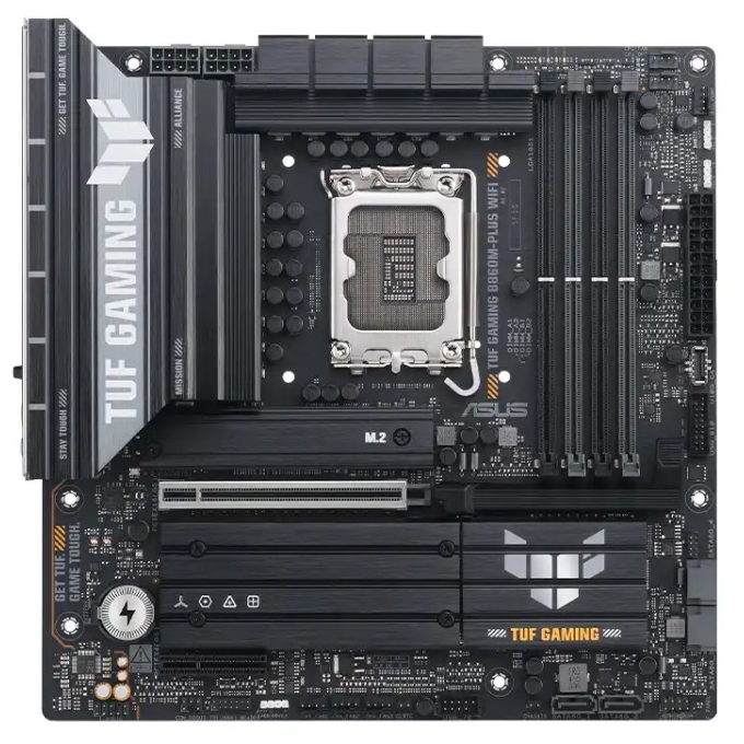 Placa Madre ASUS TUF GAMING B860M-PLUS WIFI, Formato Micro ATX, Socket LGA 1851, DDR5, Chipset Intel B860, Wi-Fi / ASUS