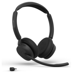 Audifonos Inalambricos Jabra Evolve3 45 Estereo Bluetooth, Certificacion Microsoft Teams, Cancelacion de Ruido y Microfono MEMS