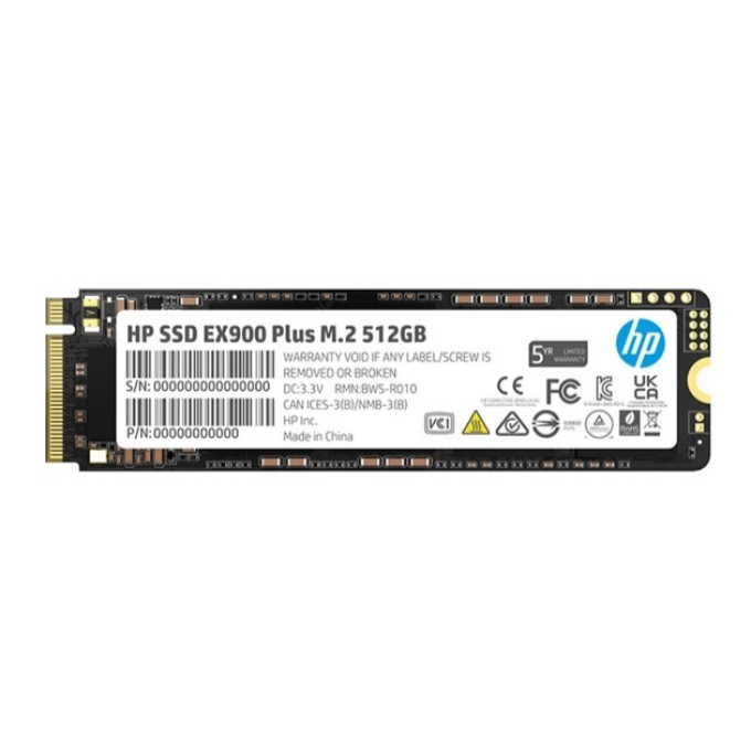 Disco Duro Solido HP EX900 Plus 512GB SSD M.2 NVMe PCIe Gen3, 35M33AA#ABB / HP
