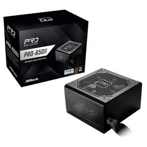 Fuente de Poder ASRock PRO-650B, 650W, Certificacion 80 Plus Bronze, Formato ATX 3.1