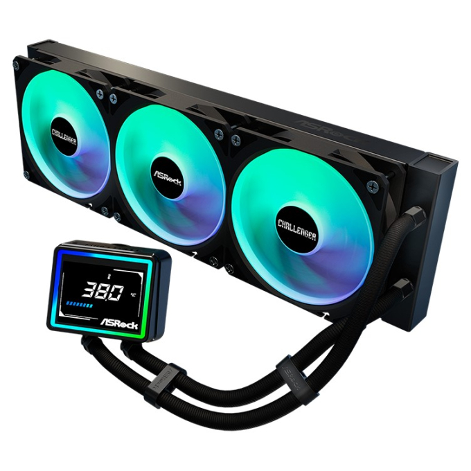 Refrigeracion Liquida ASRock Challenger 360 Digital ARGB, con Pantalla Digital / ASRock