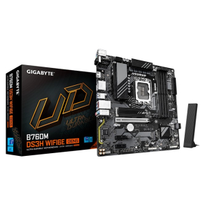Placa Madre Gigabyte B760M DS3H WIFI6E GEN5, Chipset Intel B760, Socket LGA1700, Micro-ATX, DDR5 / Gigabyte