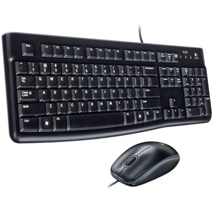 Combo TECLADO + MOUSE LOGITECH MK120 USB BLACK - ALAMBRICO / LOGITECH