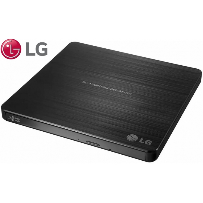 MULTIGRABADOR EXTERNO LG SLIM PORTABLE DVD-RW GP65NB60 - LECTORA WRITER NEGRO 8X, USB 2.0 DVD SuperMulti / LG