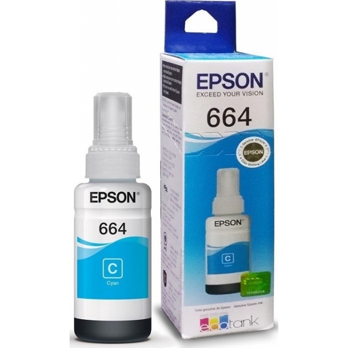 BOTELLA DE TINTA EPSON T664220 CYAN - 70ML- IMPRESORA L575 - L310 - L455 / EPSON