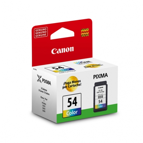 CARTUCHO DE TINTA CANON CL-54XL COLOR (PIXMA E401, E461, E481) 300 Pagn CL-54XL TRICOLOR / CANON