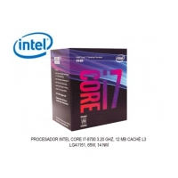 PROCESADOR INTEL CORE I7 I7-8700 HEXA-CORE (6 CORE) 3.20GHZ - 12MB CACHE (BX80684I78700) / Intel