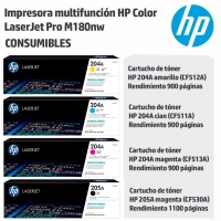 IMPRESORA Laser HP Color LaserJet Pro M180NW - MULTIFUNCIONAL INALAMBRICO WiFi / HP