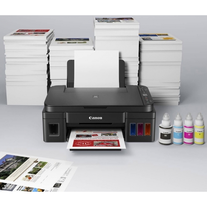 Impresora Canon Pixma G3110, Multifuncional, Sistema continuo, Inalambrica,  USB/Wi-Fi, Negro 2315C004AB