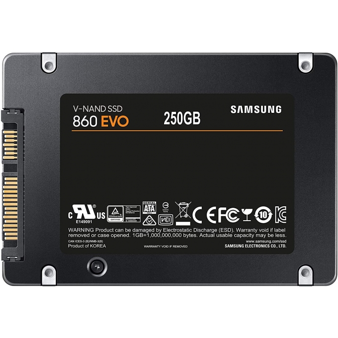 DISCO DURO SOLIDO 2.5 SSD SAMSUNG 860 EVO - 250GB - MZ-76E250E para Laptop o PC / SAMSUNG