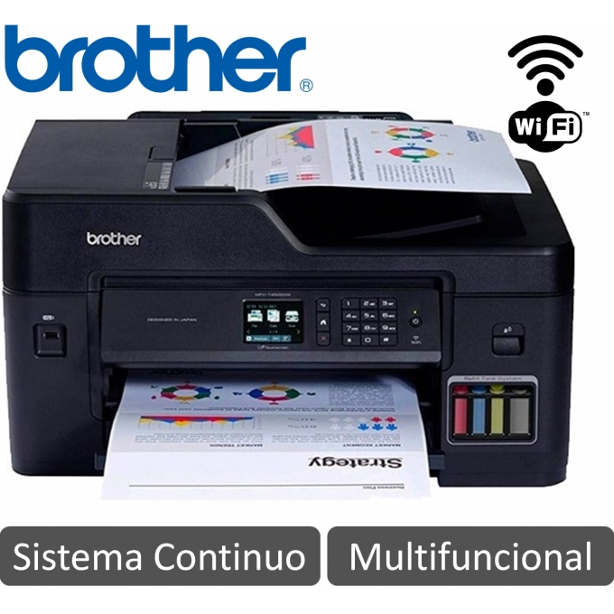 Impresora Brother A3 - Multifuncional Sistema Tinta continua - MFC-T4500DW - Inalambrico WiFi / BROTHER