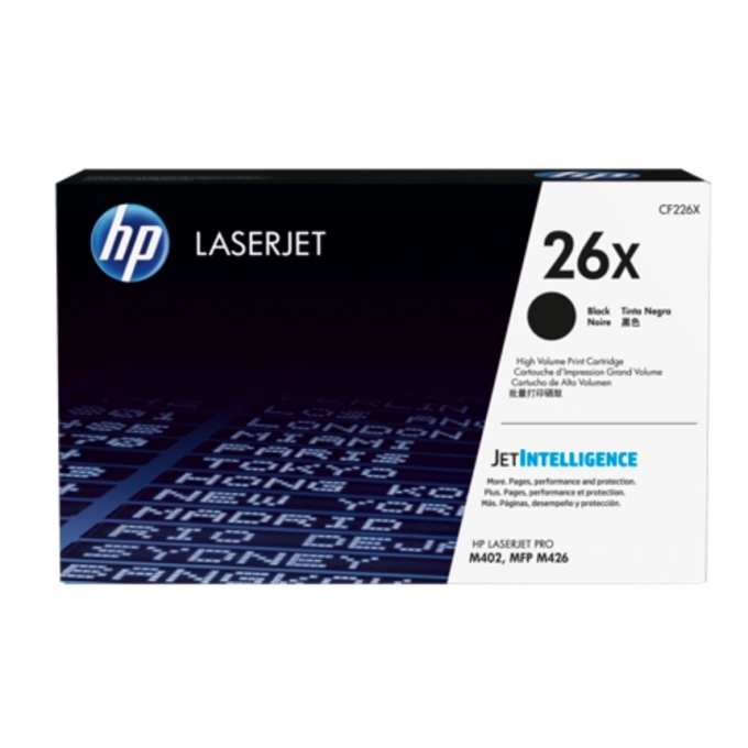 CARTUCHO DE TONER ORIGINAL LASERJET HP 26X NEGRO DE ALTA CAPACIDAD (CF226X) / HP