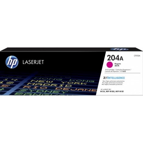 TONER HP LASER JET - CF513A - 204A - MAGENTA - 900 PG - IMPRESORAS M154A / M154NW /M180NW / HP