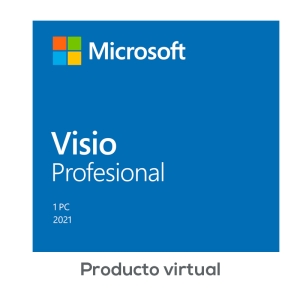 LICENCIA VIRTUAL MICROSOFT VISIO PROFESSIONAL , 1 LICENCIA PARA UNA 1 PC - PERMANENTE - D87-07606 / MICROSOFT