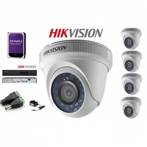 KIT Camara de Seguridad HIKVISION - 4 Camaras 1080 FHD - DVR 4 CANALES - Disco 2TB HDD / HIKVISION