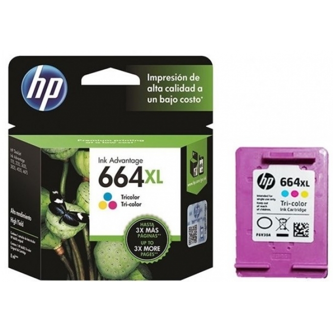 CARTUCHO DE TINTA HP F6V30AL 664XL TRI COLOR  - IMPRESORA -  1115 - 2135 - 3635 - 4535 - 4675 / HP