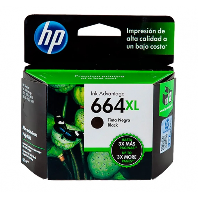 CARTUCHO DE TINTA HP F6V31AL 664XL NEGRO - IMPRESORA -  1115 - 2135 - 3635 - 4535 - 4675 / HP