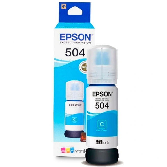 BOTELLA DE TINTA EPSON T504220 CYAN- IMPRESORA L6171 - L4150 - L4160 -L14150 / EPSON