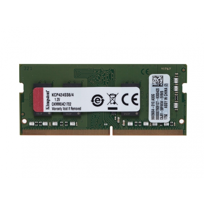 Memoria RAM Kingston 4Gb DDR4, SODIMM, 2666 MHz, CL19, 1.2V - Laptop / KINGSTON