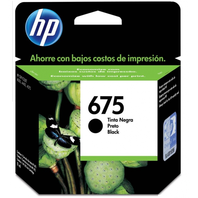 CARTUCHO DE TINTA HP CN690AL - 675 NEGRO - IMPRESORA 4000 - 4400 - 4575 / Hp