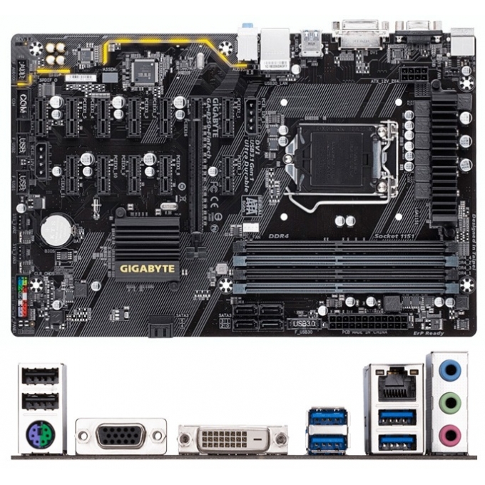 Mainboard Placa Madre GIGABYTE B250M-FINTECH - GA-B250-FINTECH - LGA 1151 / GIGABYTE