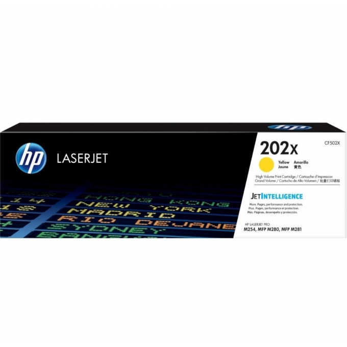 TONER HP 202X LASERJET - AMARILLO - IMPRESORA M254 - M280 - M281 - ALTA CAPACIDAD / HP