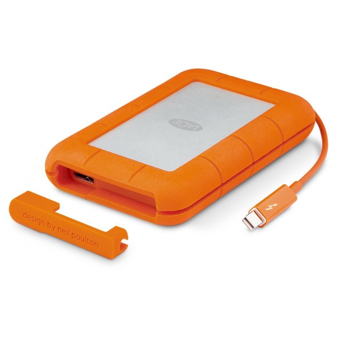 Disco Duro Externo LaCie RUGGED 4TB USB-C, USB 3.0, Drop Shock Dust Rain Resistant, for Mac and PC STFR4000800 / LACIE