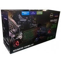 KIT SUPER HALION RACER GAMER ( HA-830C ) TECLADO+MOUSE+AURICULAR+PAD MOUSE+PARLANTE / HALION