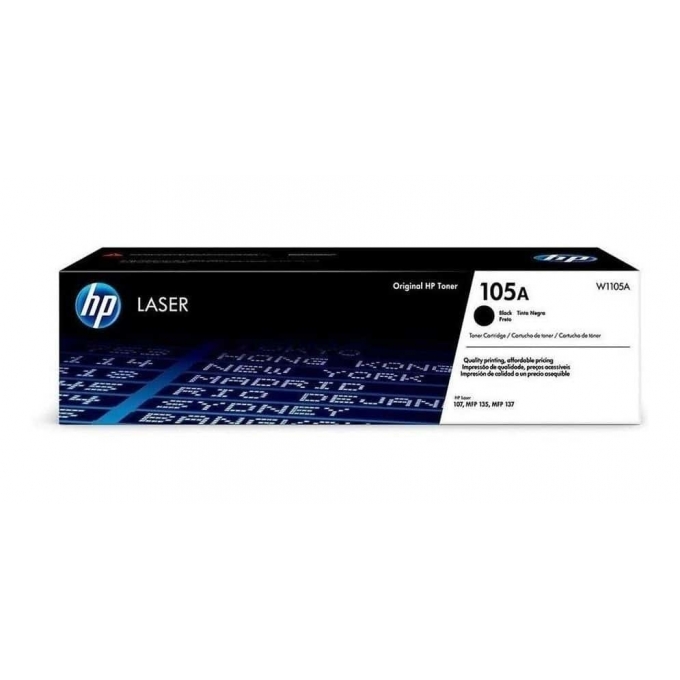 TONER HP LASER JET - W1105A - 105A - NEGRO - 1000 Pag - IMPRESORA 107W - 135A - 137FNW / HP