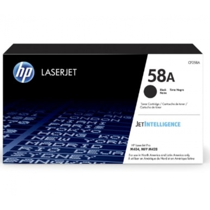 Toner HP 58A Negro CF258A para Impresoras LaserJet M404, M406, M428, M430 - 3.000 Paginas / HP